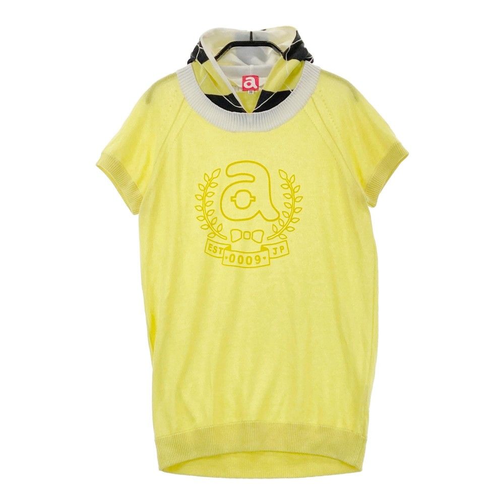 アルチビオ 半袖セーター アルチビオ水色 ケーブル編み 半袖セーター