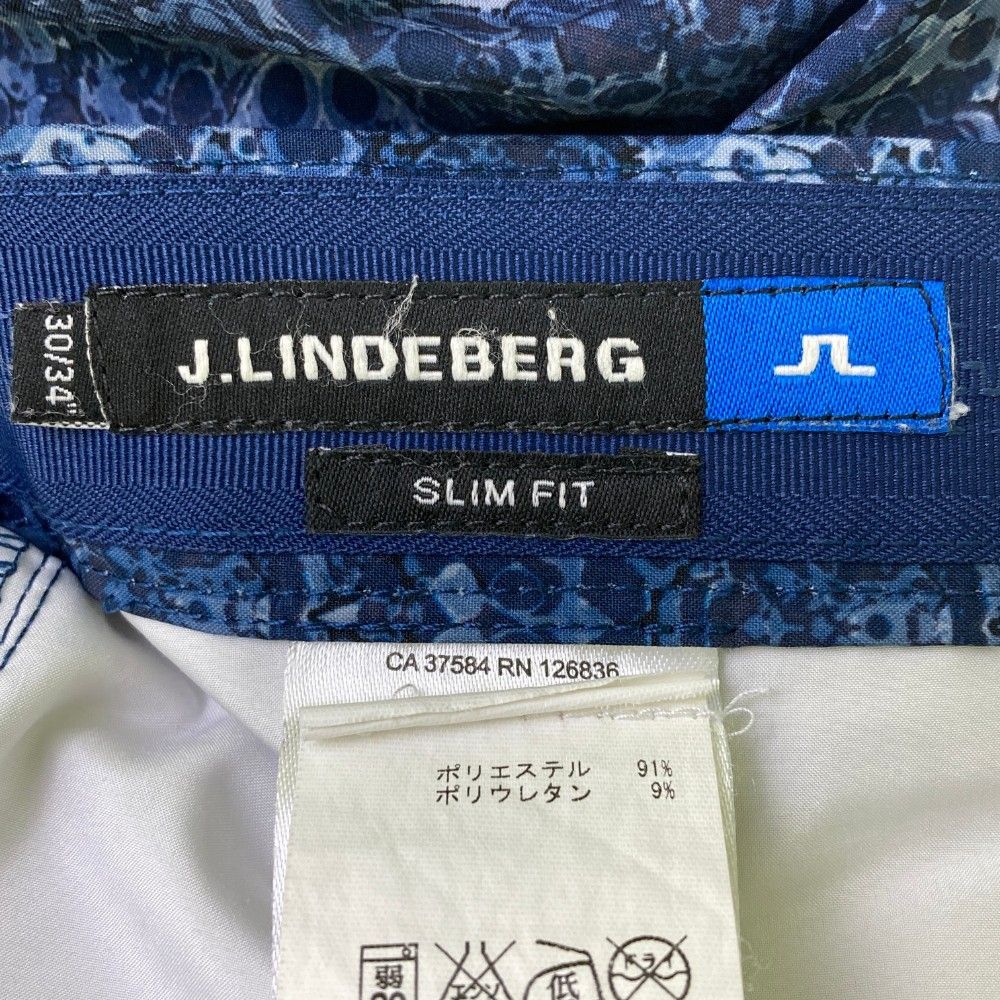サイズ：30/34 J.LINDEBERG ジェイリンドバーグ  ストレッチパンツ 花柄 ネイビー系 [240101462755] ゴルフウェア メンズ ストスト サイズ：30/34 J.LINDEBERG ジェイリンドバーグ ストレッチ