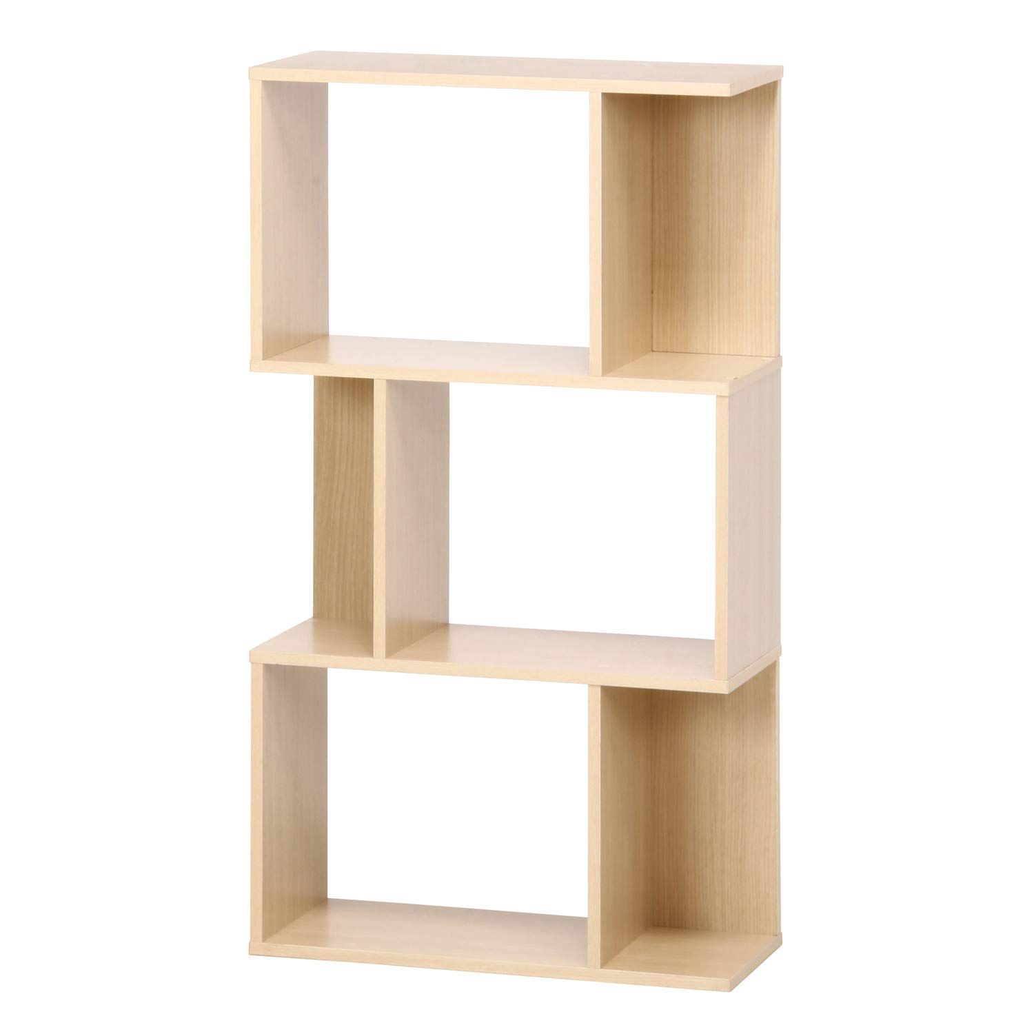 本棚 数量限定』 ディスプレイラック ナチュラル S型 幅59×奥行24×高さ106cm