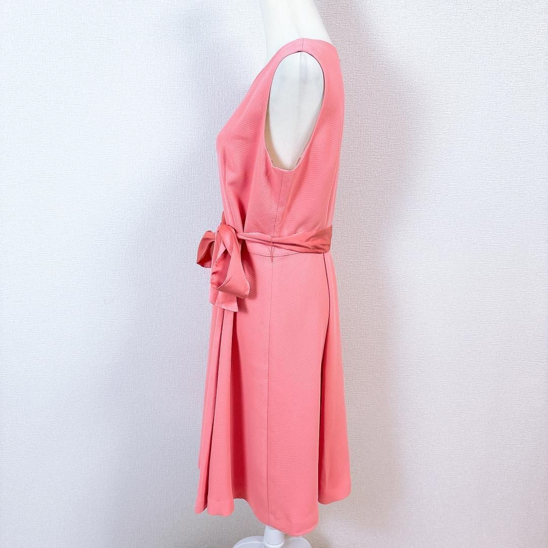 ノースリーブワンピース ウエストリボン