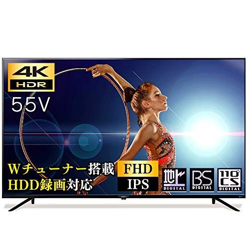 中古】「非常に良い」アイリスオーヤマ 55V型 4K対応液晶テレビ