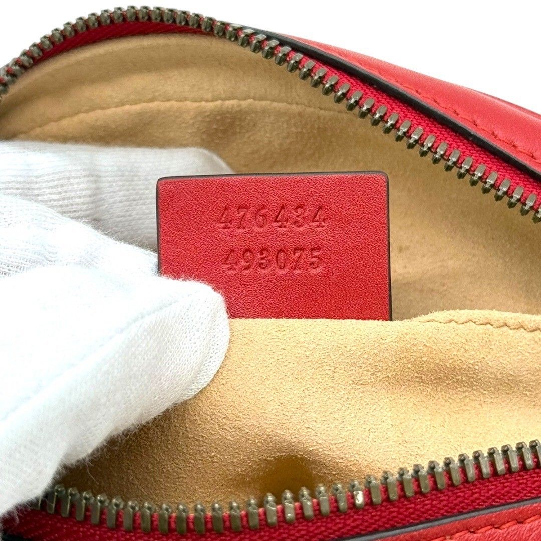 グッチ GUCCI GGマーモント ウエストポーチ ボディーバッグ 476434 赤