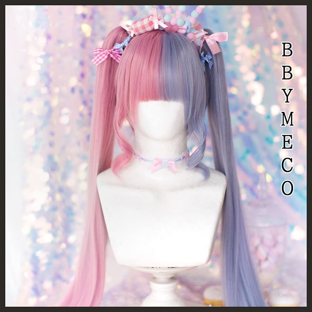 4色選ぶ 『銀梅花』 ツインテール カール ロングヘア wig 女性 学園祭 撮