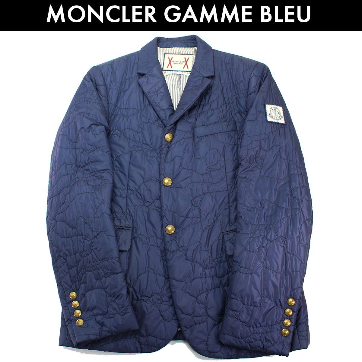 モンクレール　ガムブルー　ダウンジャケット　サイズ:2 色:ネイビータグ表記2サイズ