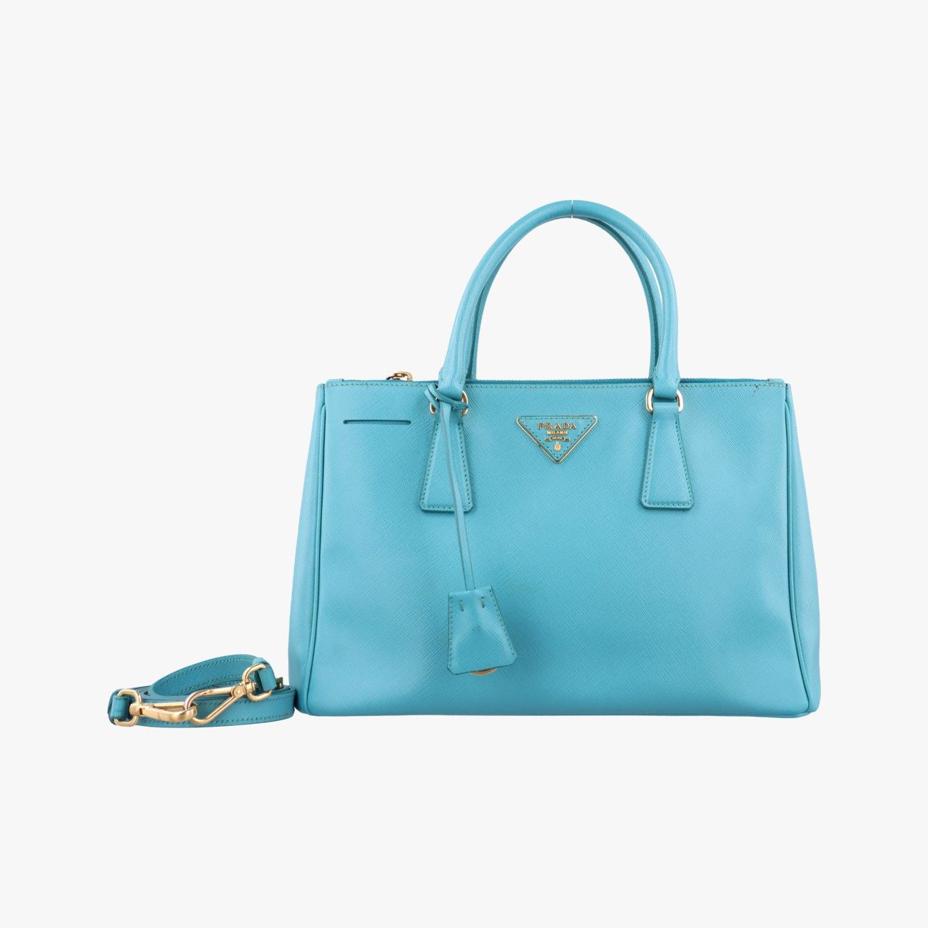 プラダPradaガレリア ブルー サフィアーノレザー BN1801 64