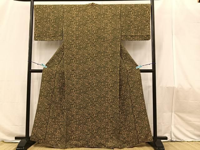 平和屋着物▽小紋　単衣　楓　舞葉文　　洗える着物　CAAR9990ev 平和屋着物▽小紋 単衣 楓 舞葉文 洗える着物 CAAR9990ev