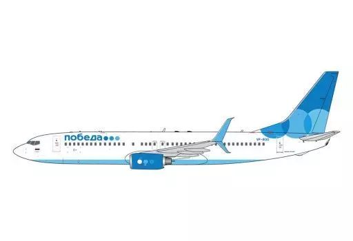 中古】ミニカー 1/400 737-800 ポベーダ航空 VP-BQG [GJPBD2119]