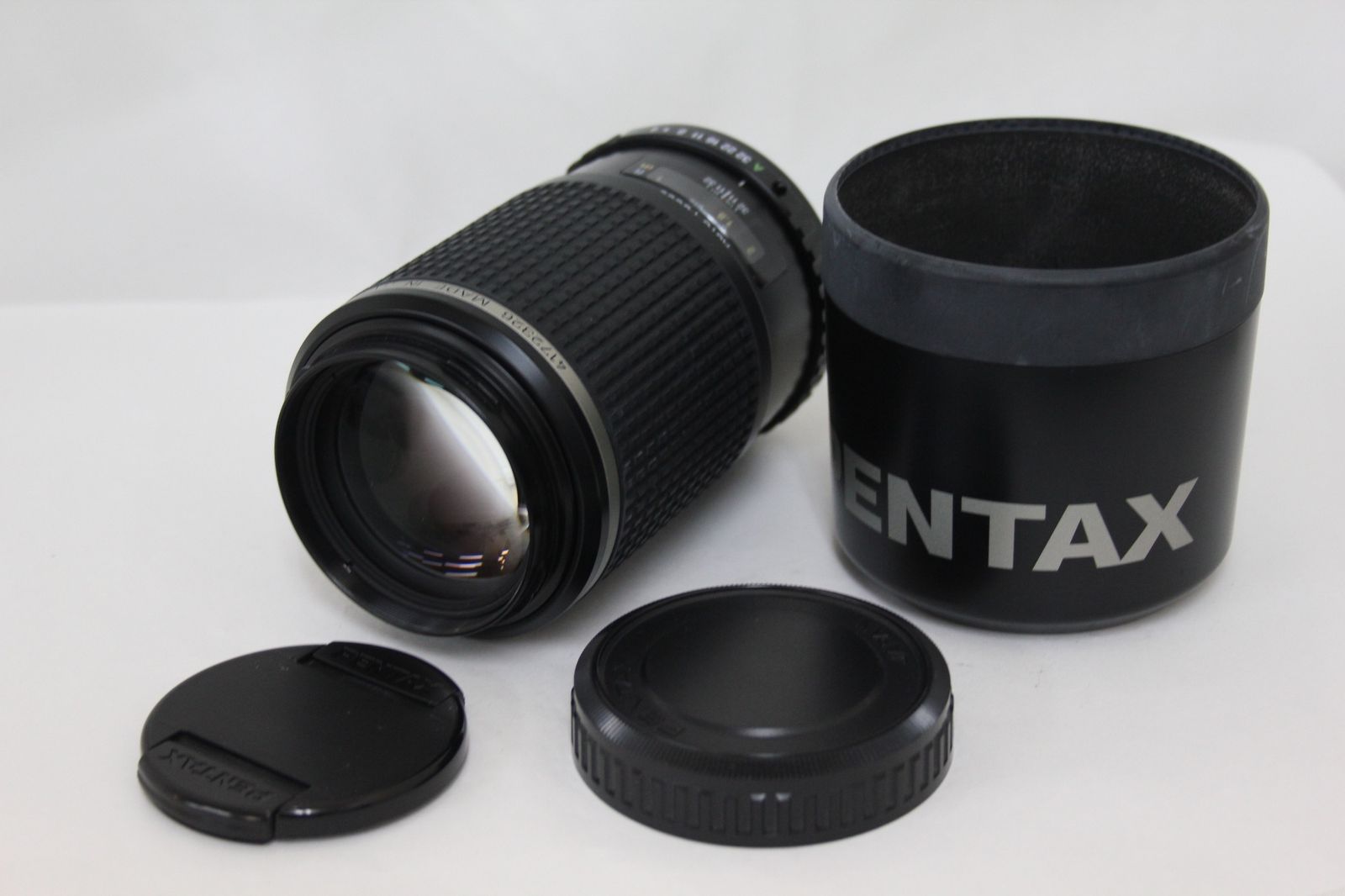 返品保証 ペンタックス Pentax smc Pentax-FA 645 200mm F4 フード 前後キャップ付き レンズ e34