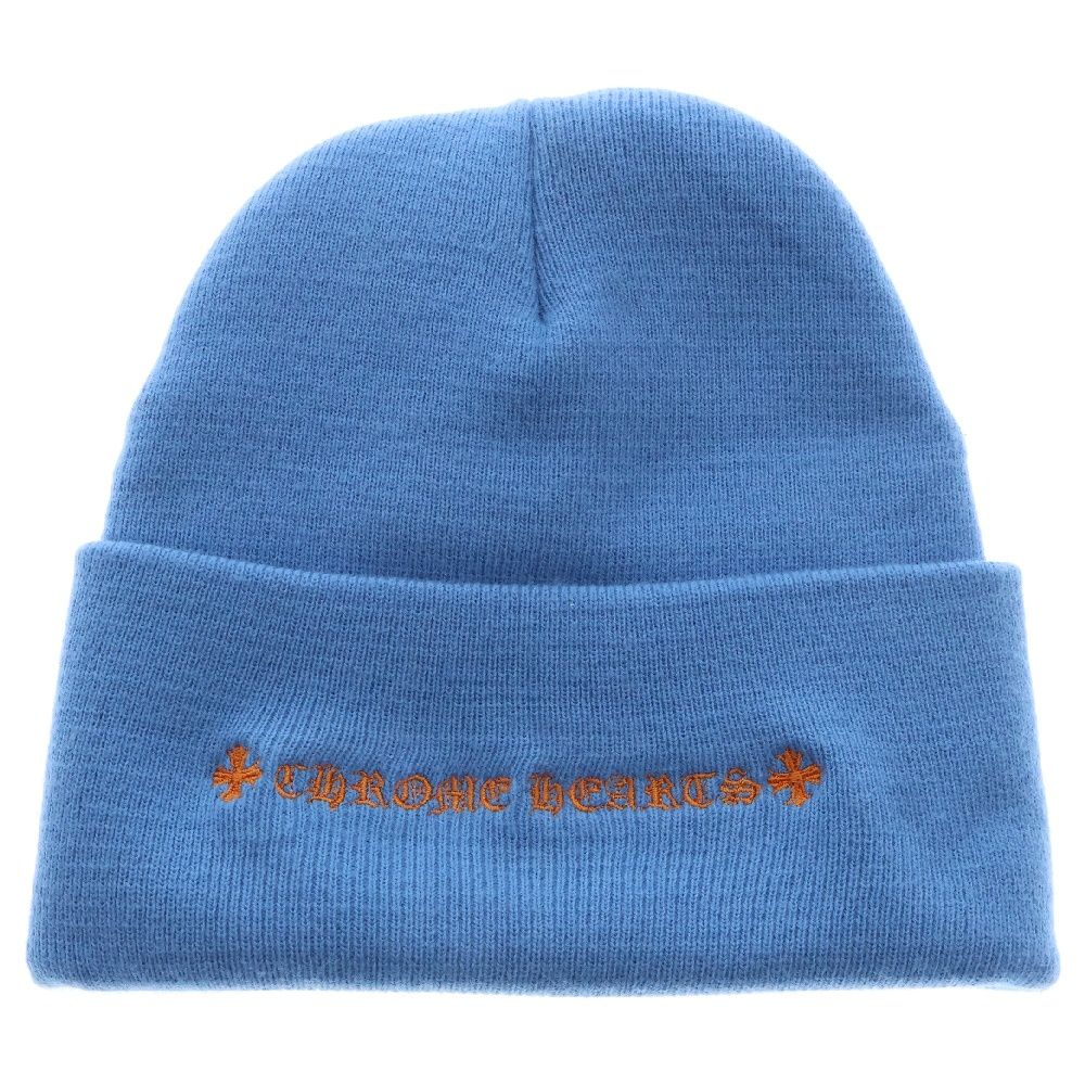 CHROME HEARTS キャップ ライトブルー クロス CHROME HEARTS (クロムハーツ) WATCH CAP ワッチキャップ トリプル