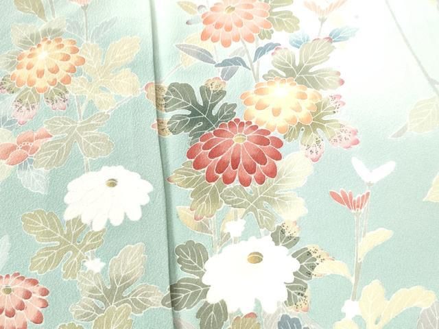 平和屋着物○訪問着 友禅 作家物 枝菊文 暈し染め 正絹 逸品