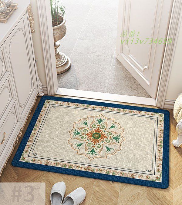 北欧風かわいいギャベ柄の玄関マット 約 60×90 cm｜輸入絨毯専門店 ラグ&カーペットストアー 【公式】サヤンサヤン ラグ 玄関マット 半円 おしゃれ 北欧風 エスニック ドアマット カラー 室内 60*90cm 室外 洗える 滑り止め 薄型 カーペ