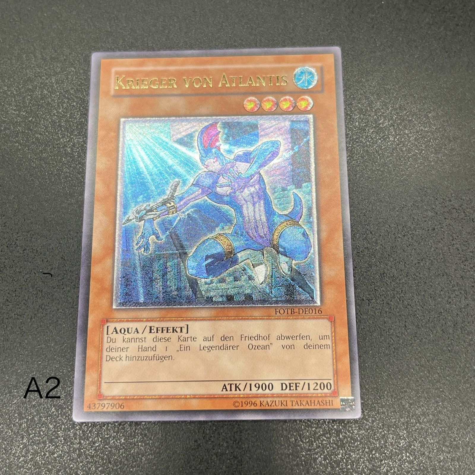 遊戯王　アトランティスの戦士/レリーフ/ドイツ語/EU版 A2