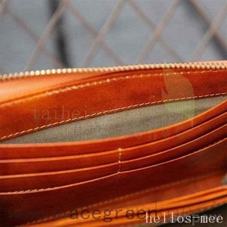 【時間とともに色濃く変化】新品 栃木レザー ウォレット本革 財布 メンズ レディース 牛ヌメ革 手縫い ラウンドファスナー MC170 財布 メンズ レディース 栃木レザー 型押し リミテッド ラウンド