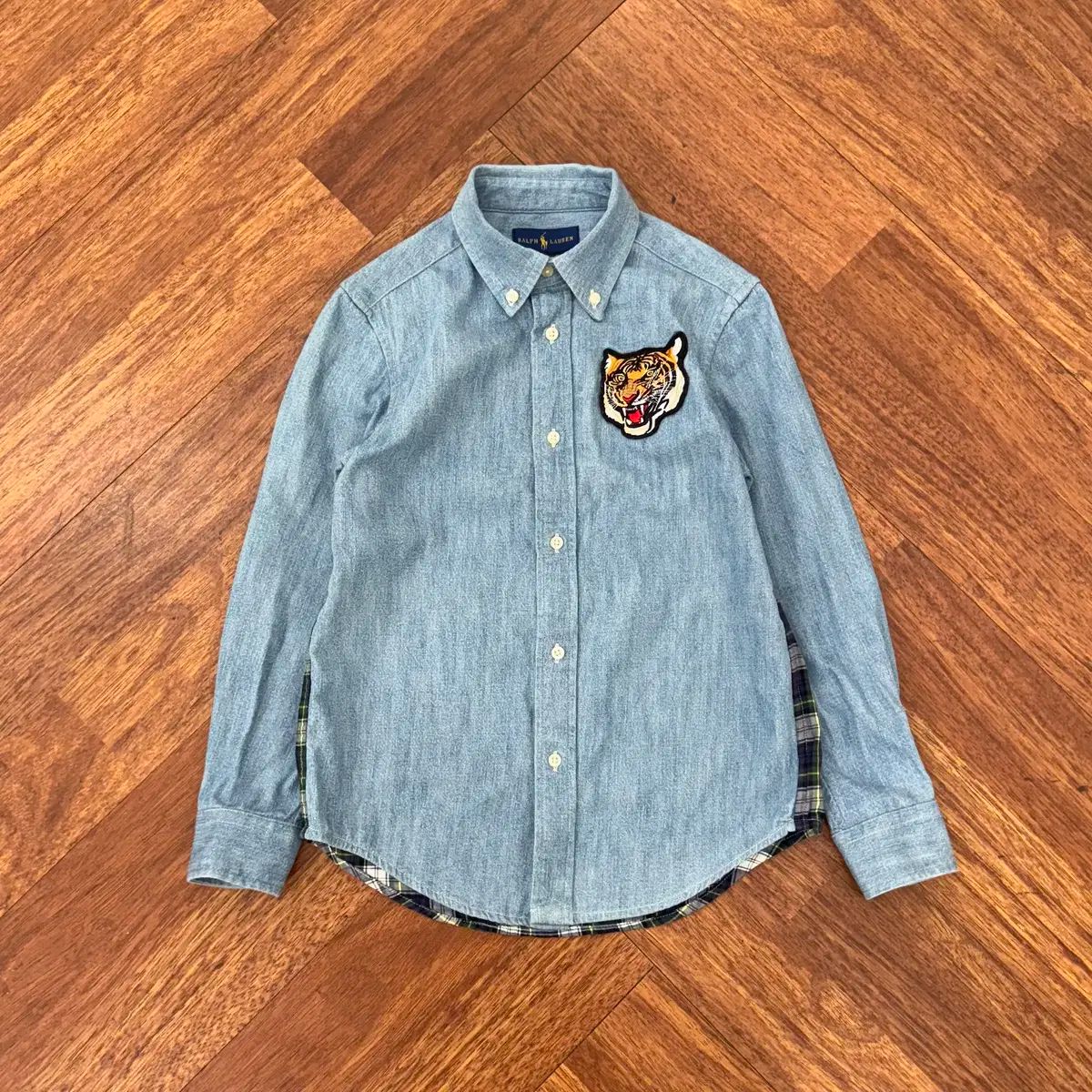 品質保証，SALE 子供用 7 ポロ Ralph Lauren(ラルフローレン) タイガーパッチ デニム シャツ その他