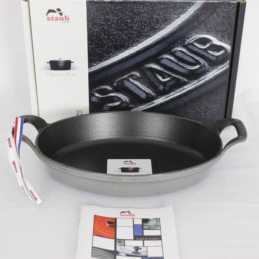 staub ストウブ オーバル 21cm スタッカブルディッシュ 黒 2枚セット