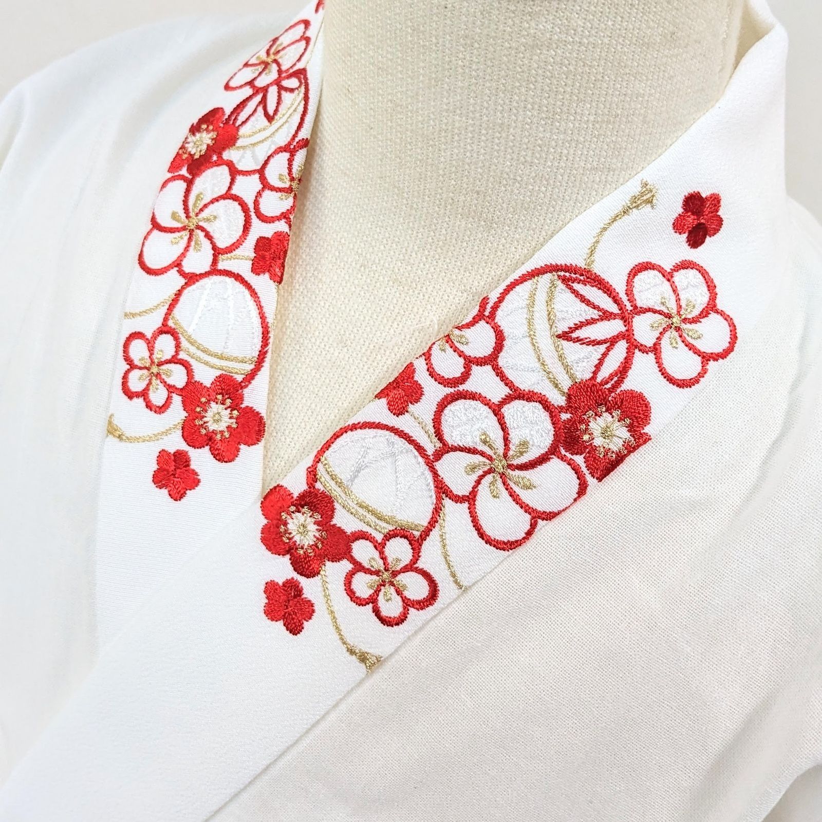 着物 七五三 7歳 着物 長襦袢 刺繍半衿付