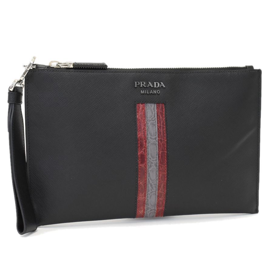 プラダ|クラッチバッグ|セカンドバッグ|クロコダイル|サフィアーノレザー|ブラック|PRADA 人気サイト