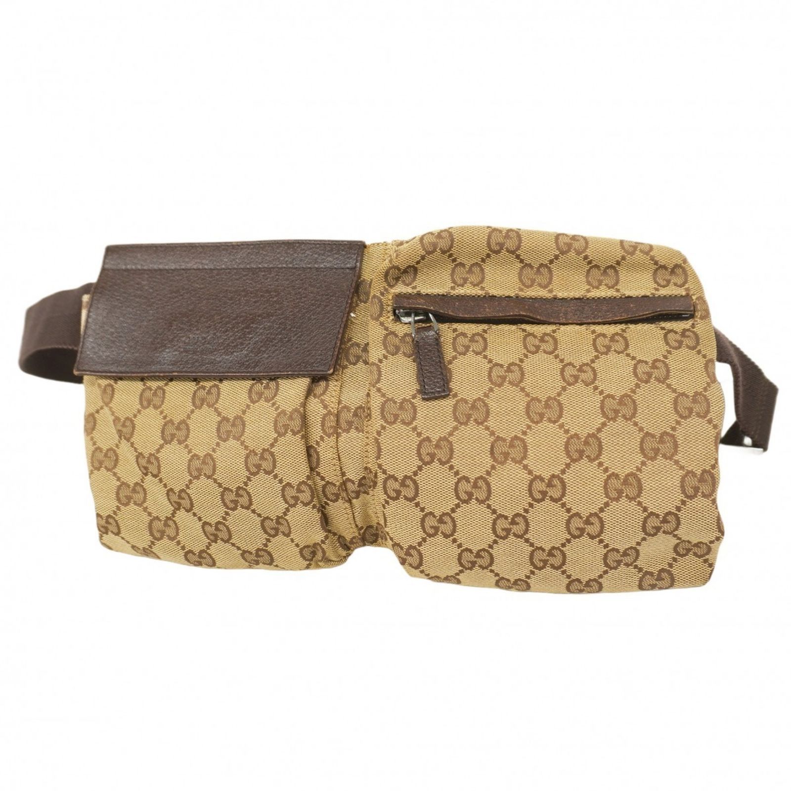 グッチ Gucci グッチ ウエストバッグ GGキャンバス 28566 キャンバス ブラウン メンズ レディース