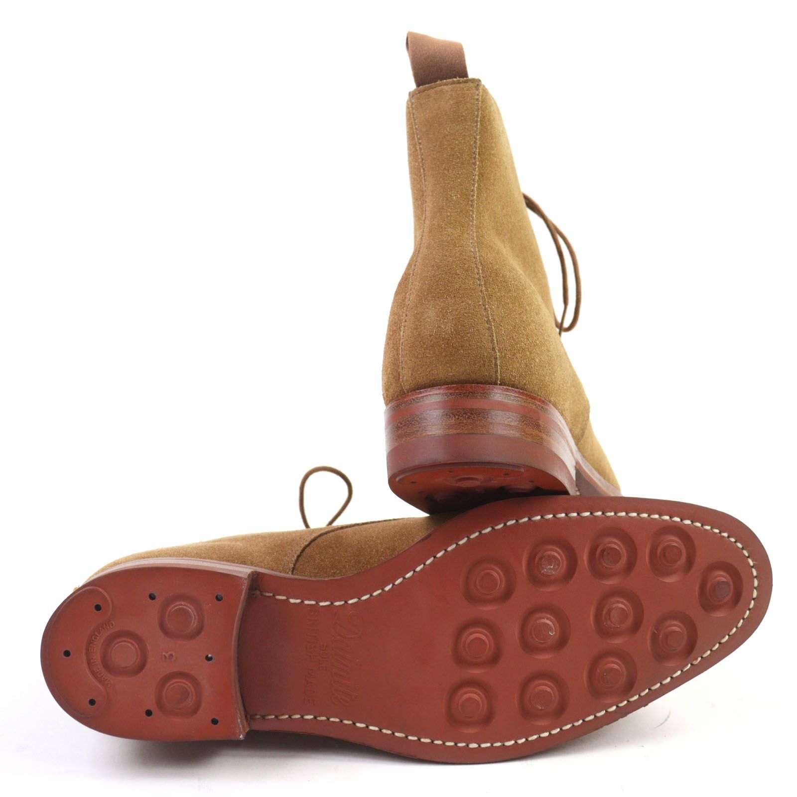 1回使用。クロケットu0026ジョーンズ　スウェードブーツ　7 使用１回クロケット＆ジョーンズ チャッカブーツ チルターン 茶 8