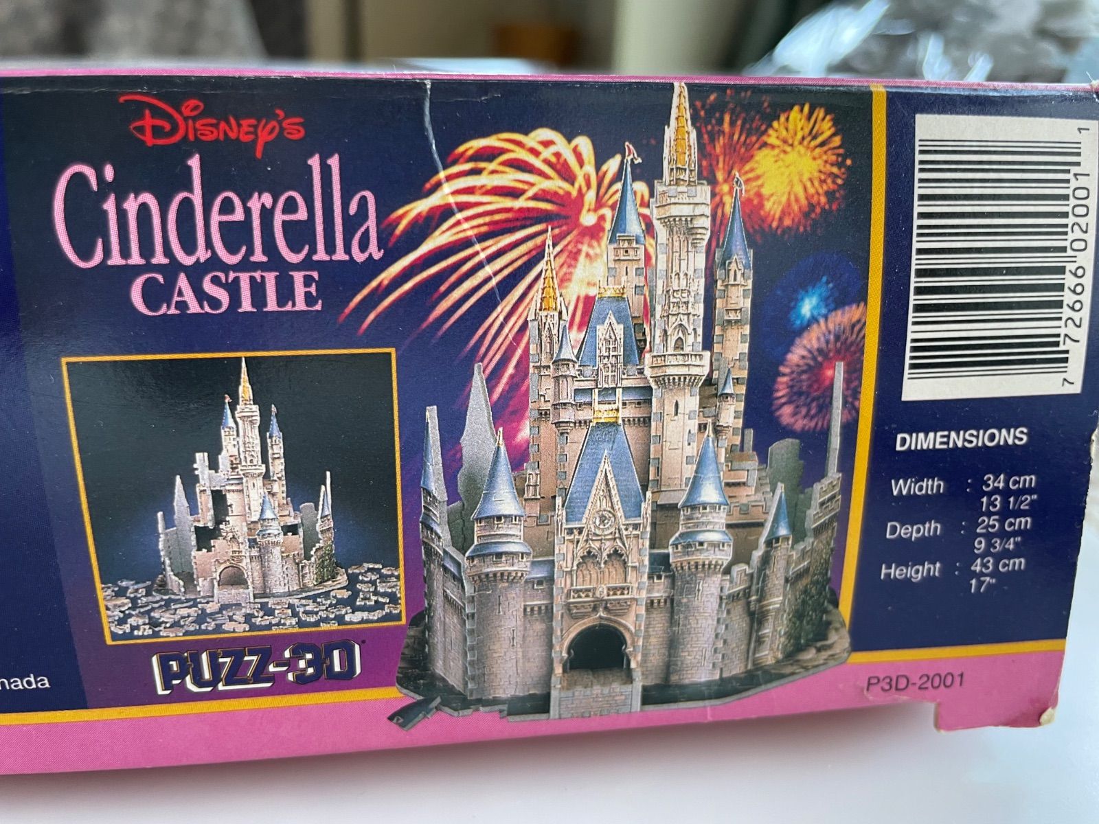 未使用☆ディズニー 3Dパズル シンデレラ城 530ピース ジグソーパズル 