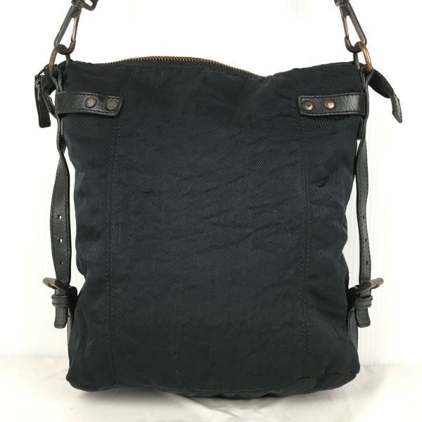 美品★エルメネジルド ゼニア ショルダーバッグ 黒ブラック メッセンジャー エルメネジルドゼニア Ermenegildo Zegna レザー ショルダー