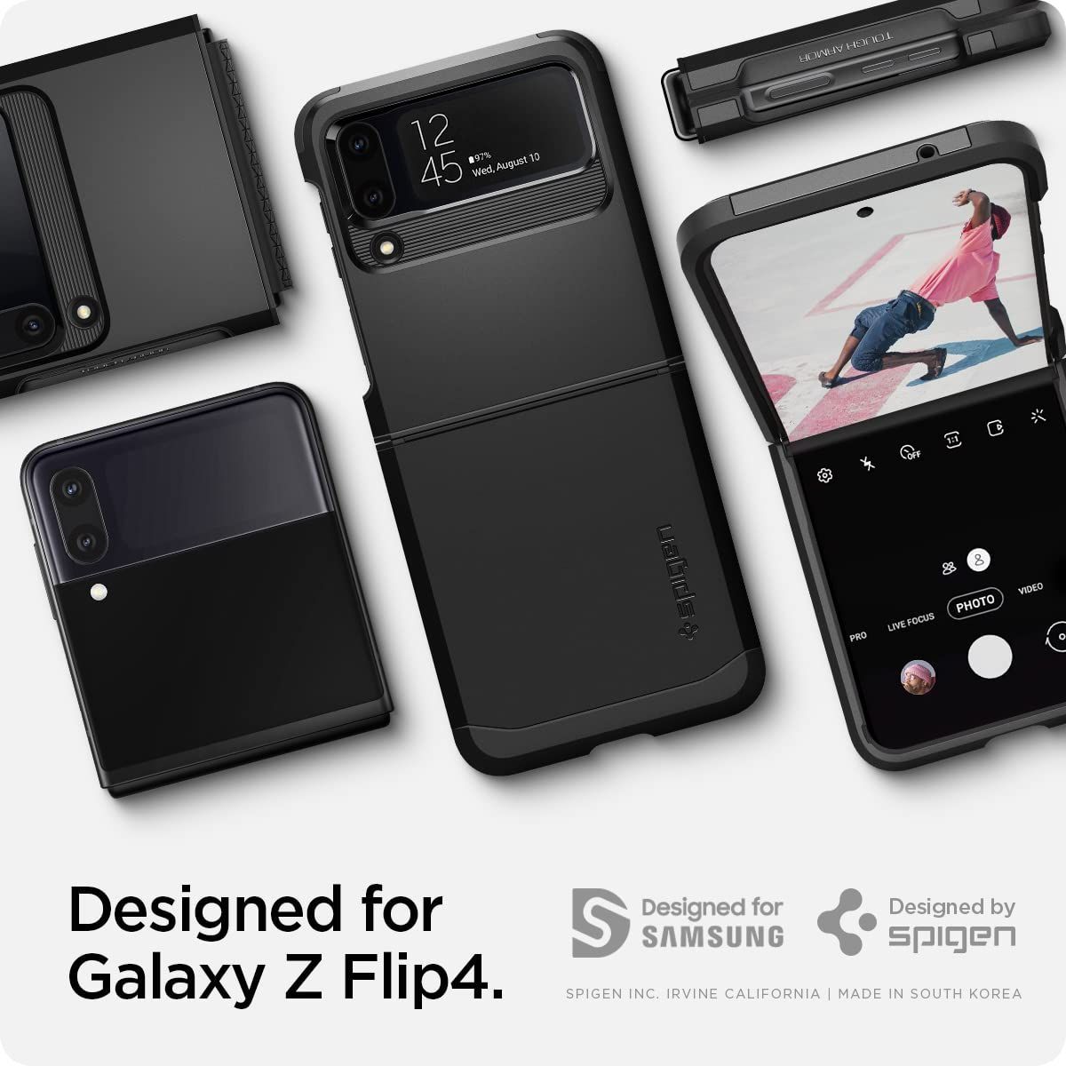 【色: クリスタル・クリア】Spigen Galaxy Z Flip4 ケース
