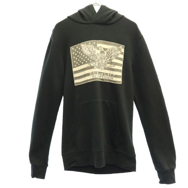 デニムアンドサプライラルフローレン プリント柄 スウェットパーカー XS ブラック DENIMu0026SUPPLY RALPH LAUREN ラルフローレン  メンズ 【中古】  【221210】