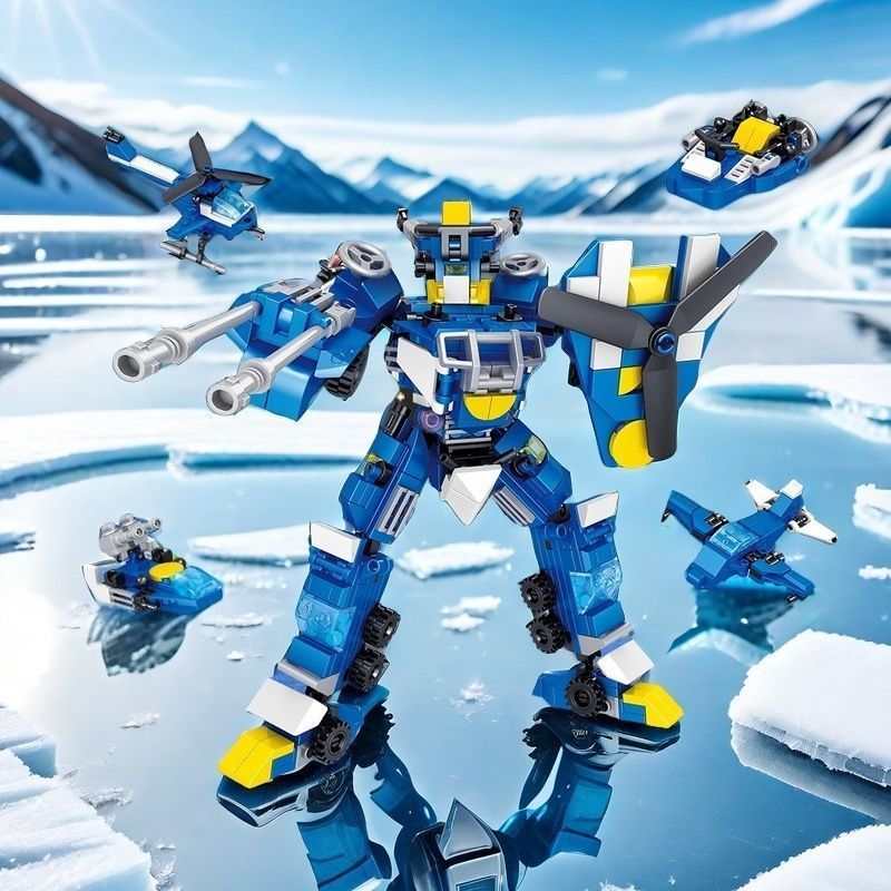スキル向上、トランスフォーマー風プレミアムビルディングキット - コレクタブルブロックおもちゃ、電池不要、教育的＆装飾的、誕生日＆クリスマスギフトに最適