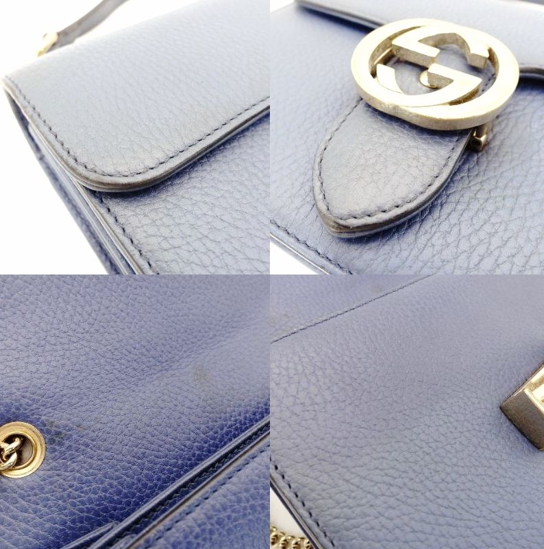 グッチ GUCCI インターロッキング チェーン ショルダーバッグ