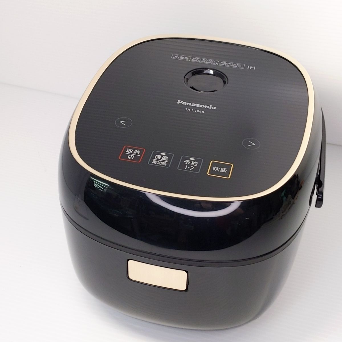 中古品】パナソニック 炊飯器 3.5合 IH式 ブラック 19年式 SR-KT068-K 