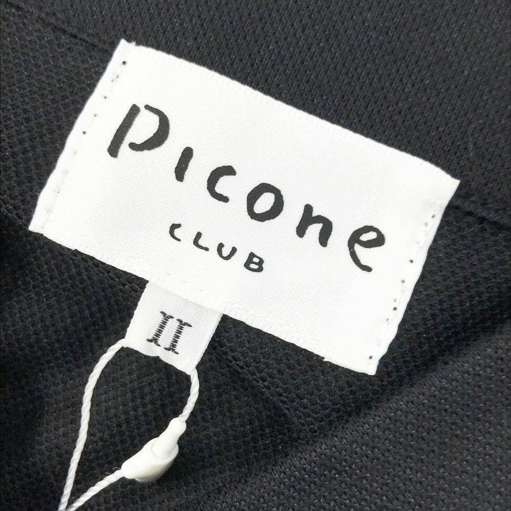 サイズ：2 PICONE CLUB ピッコーネクラブ  半袖ポロシャツ  ブラック系 [240101449158] ゴルフウェア レディース ストスト サイズ：2 PICONE CLUB ピッコーネクラブ 半袖ポロシャツ