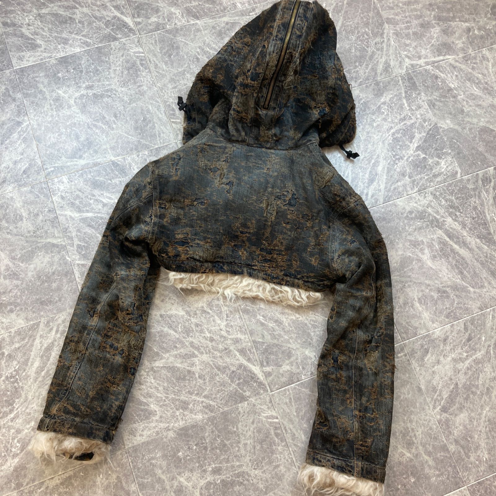✨24AW✨ DIESEL ディーゼル ダメージ加工 ボア クロップド