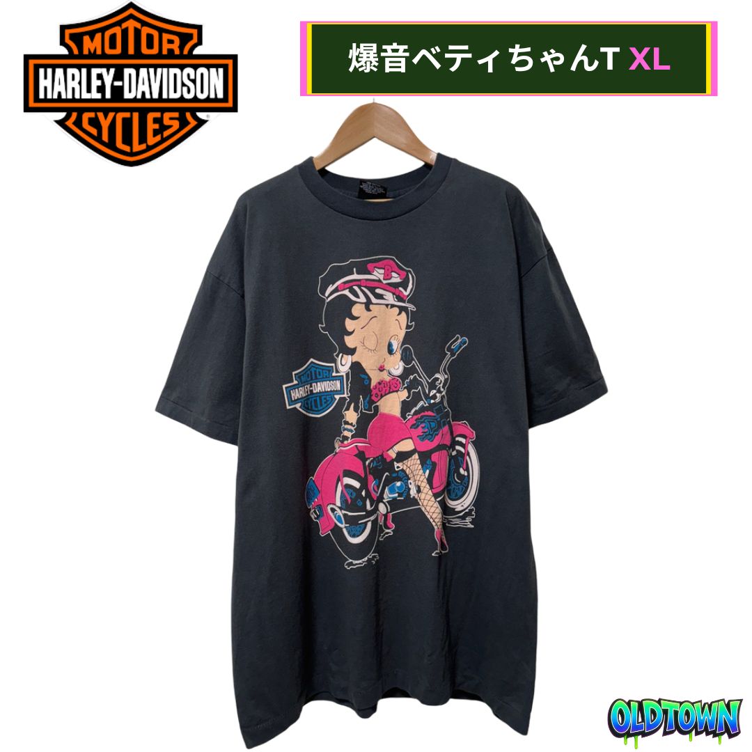 Betty Boop ベティブープ ハーレーダビッドソン Tシャツ XL 黒 Betty Boop ベティブープ ハーレーダビッドソン Tシャツ XL 黒