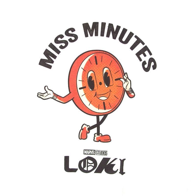 MARVEL マーベル Tシャツ ミスミニッツ miss minutes LOKI ロキ loki 日本未発売インポート商品 ホワイト メンズ  レディース かわいい 半袖 映画T ムーンナイト アベンジャーズ デッドプール キャラクターグッズ ダンス 誕プレ - メルカリ