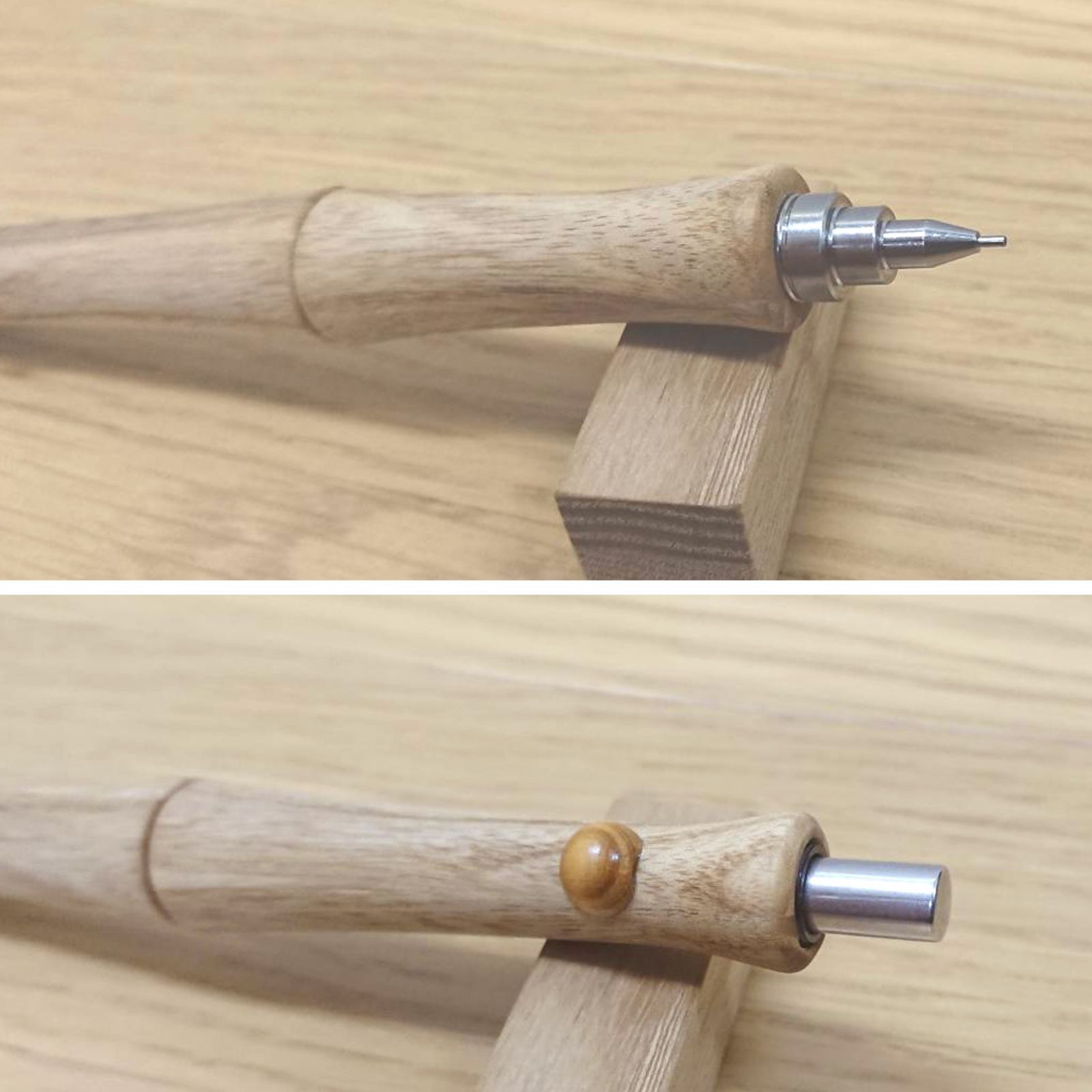 木軸シャープペンシル PG-オーク T-1C （オーク中間色）＝少し