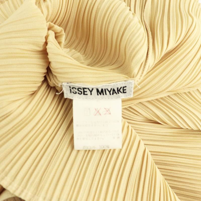 イッセイミヤケ ISSEY MIYAKE プリーツ長袖ハイネックカットソー