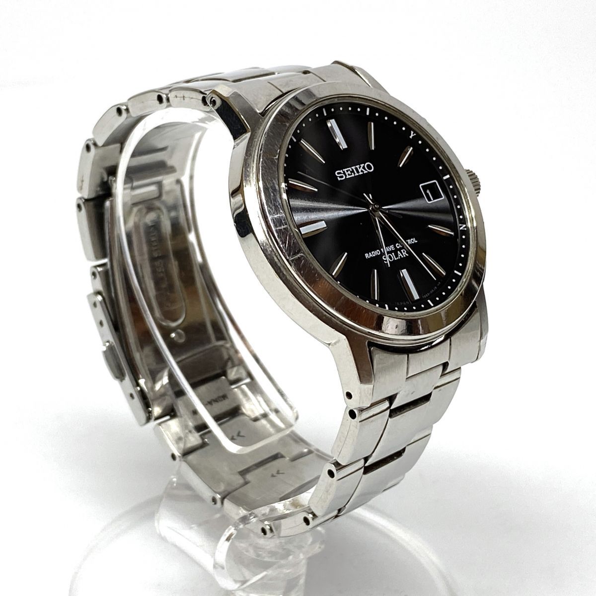SEIKO セイコー 7B52-0AF0 電波ソーラー 腕時計 メンズ ※中古
