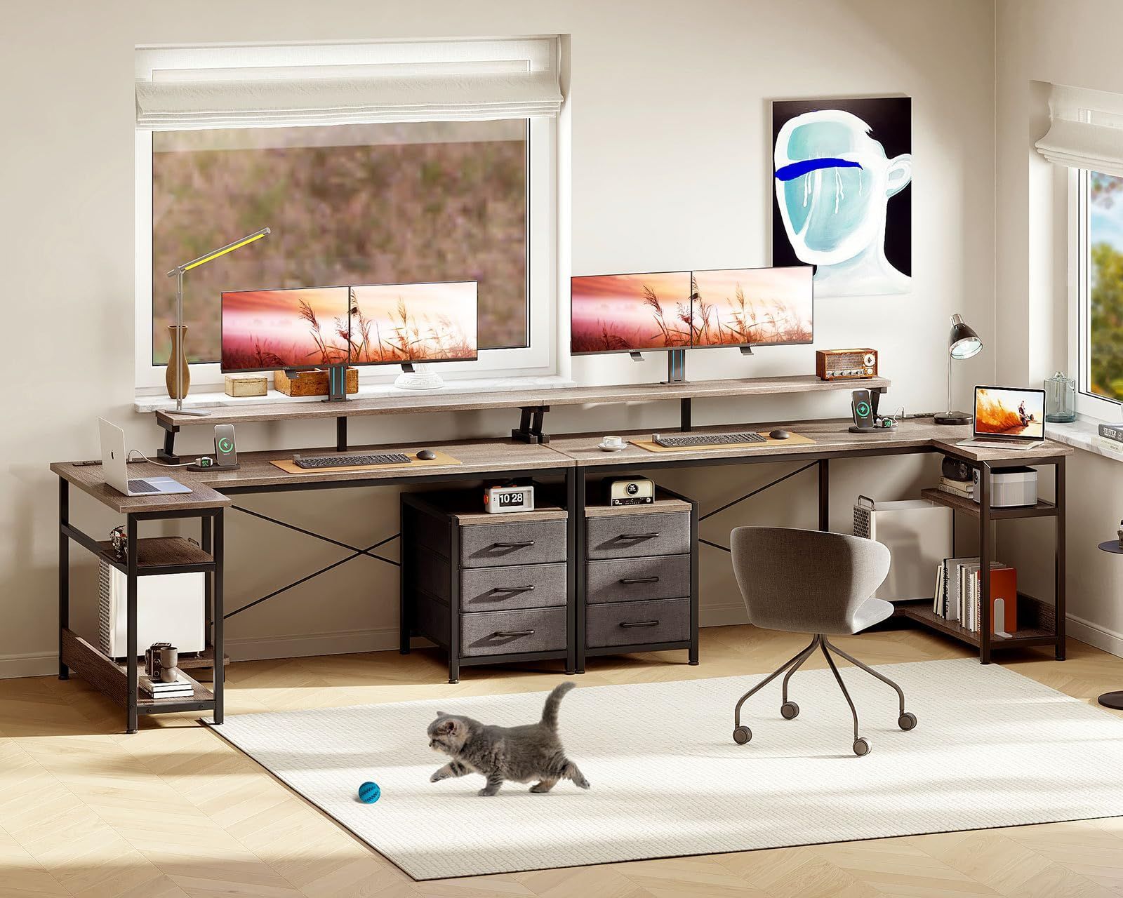 pcデスク 棚付き