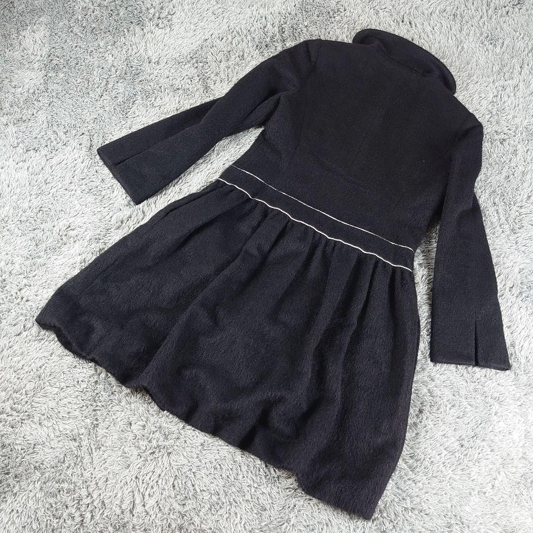 M’sGracy ウール コート アルパカ エムズグレイシー ブラック サイズ38 リボン