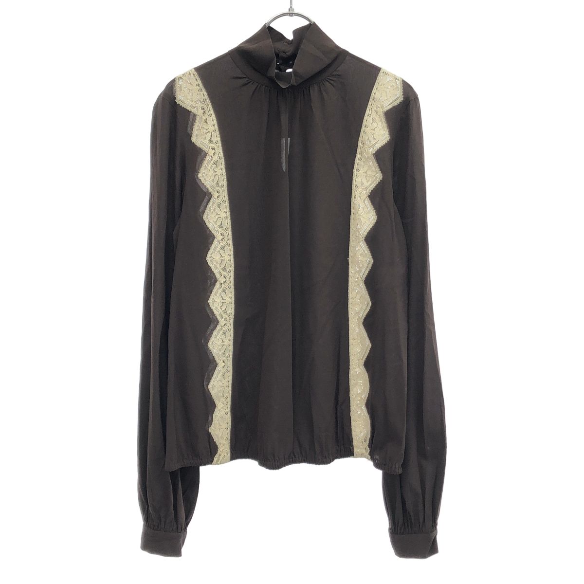 DOLCE&GABBANA ドルチェ＆ガッバーナ レース装飾シルクプル