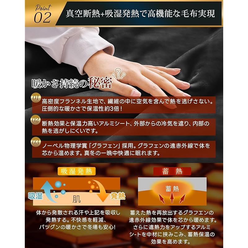 吸湿発熱 ブランケット