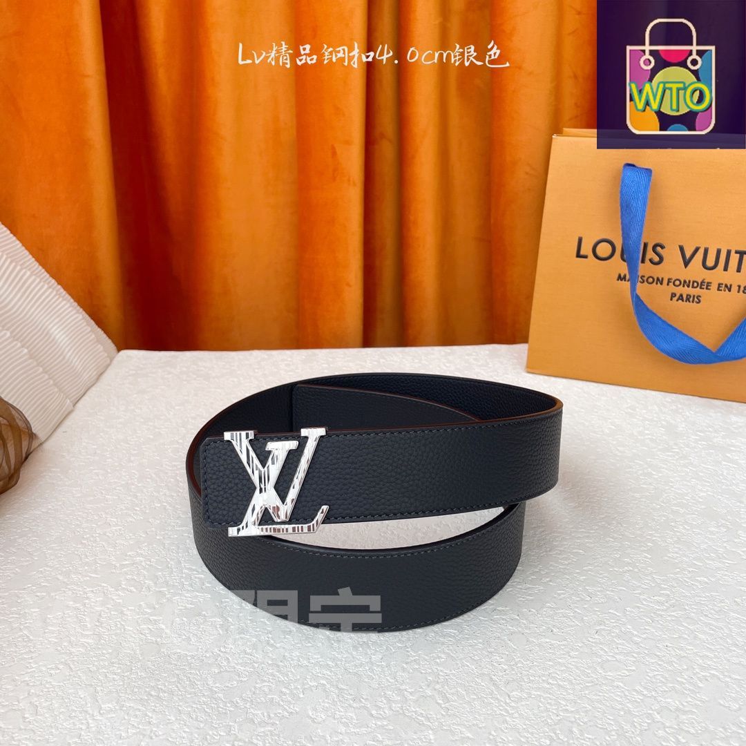 Louis Vuitton柄レザーベルト ゴールドバックル LOUIS VUITTON ルイヴィトン ベルト サンチュール ペルフォ