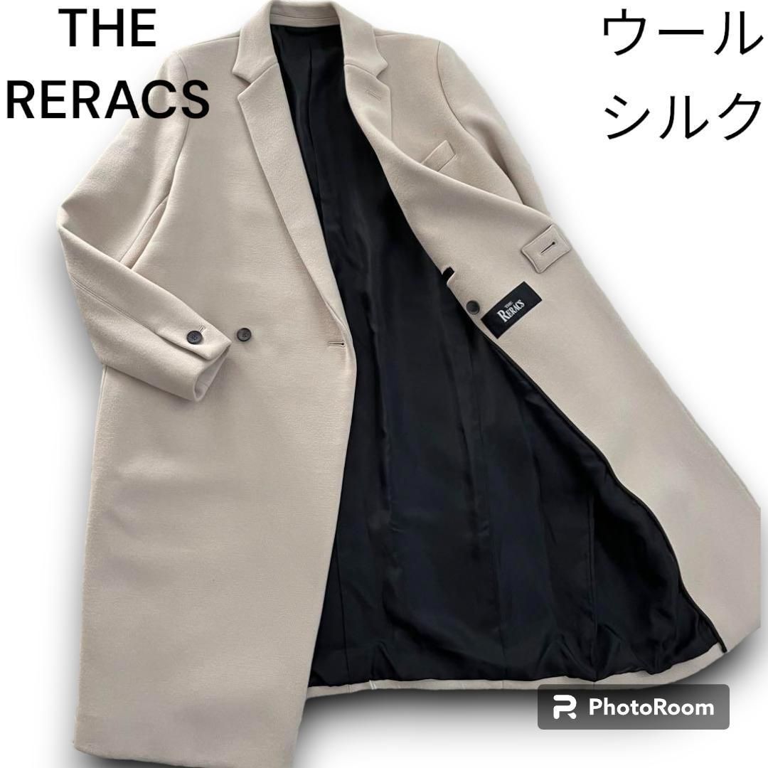 ○カラー【美品】THE RERACS チェスターコート ロングコート グレー 38