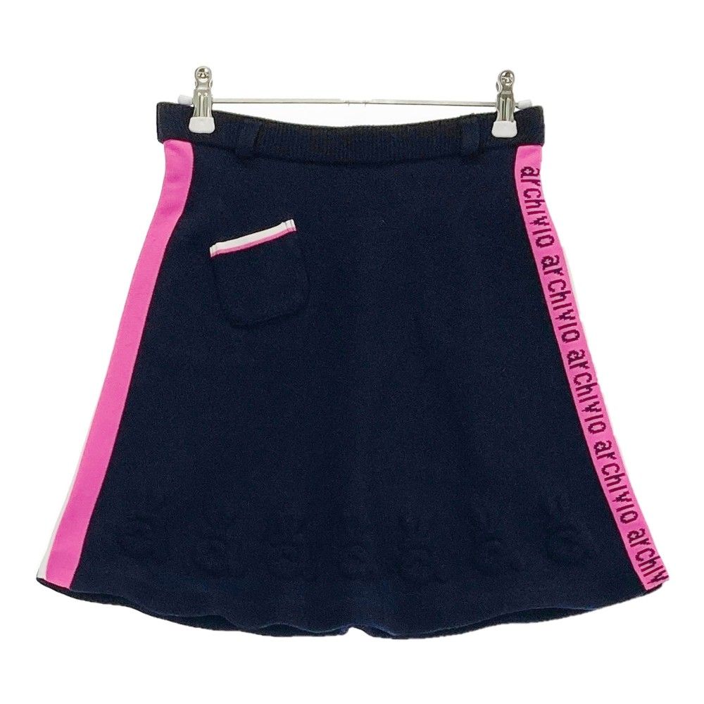 ARCHIVIO ブラックボアスカート36 人気 Sサイズ裏地付き archivio