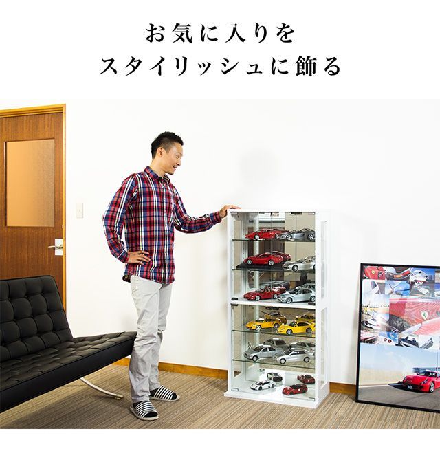 ガラスケース/ショーケース/コレクションラック　ミニカー/時計/フィギア　中古 ガラスケース/ショーケース/コレクションラックミニカー/時計