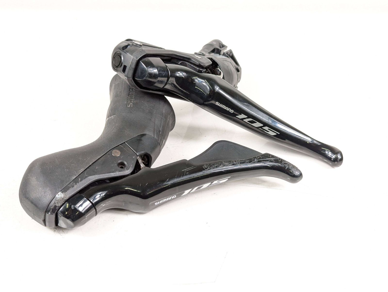 並品 Shimano シマノ 105 ST R7020 油圧ブレーキ 機械式変速 右カバー無 2x11s STIレバー ST250413BB