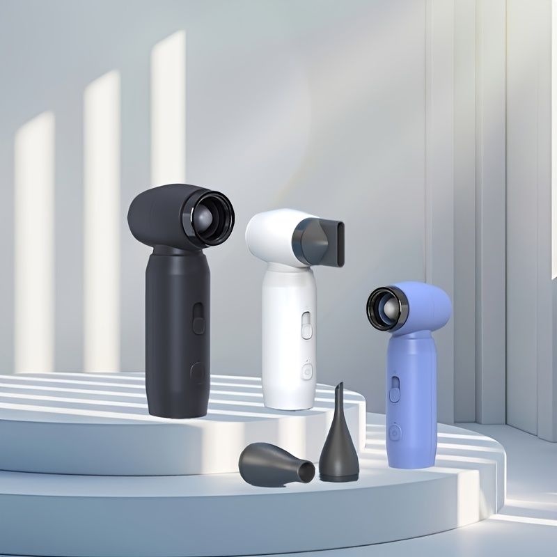 XPower ポータブルヘアドライヤー、55W USB 充電式ブラシレスモーター、4500mAh リチウムバッテリー、プラスチック製の非折りたたみハンドル、エアフローインジェクションノズル付き、高速乾燥ヘアディフューザー
