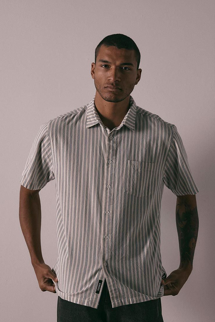 半袖シャツ FORMER フォーマー REYNOLDS STRIPE SS SHIRT FSH