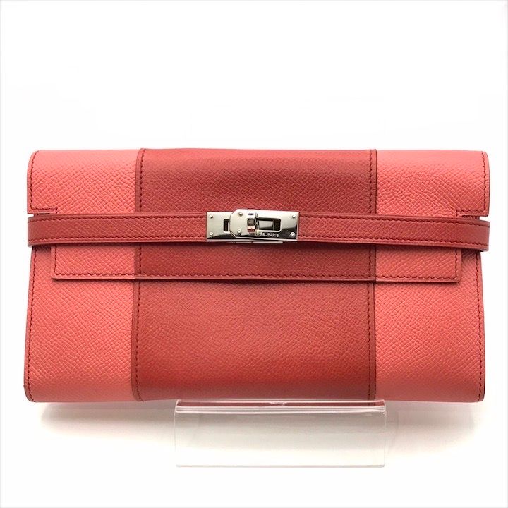 美品 HERMES エルメス ケリー ウォレット バイカラー ヴォ― エプソン  