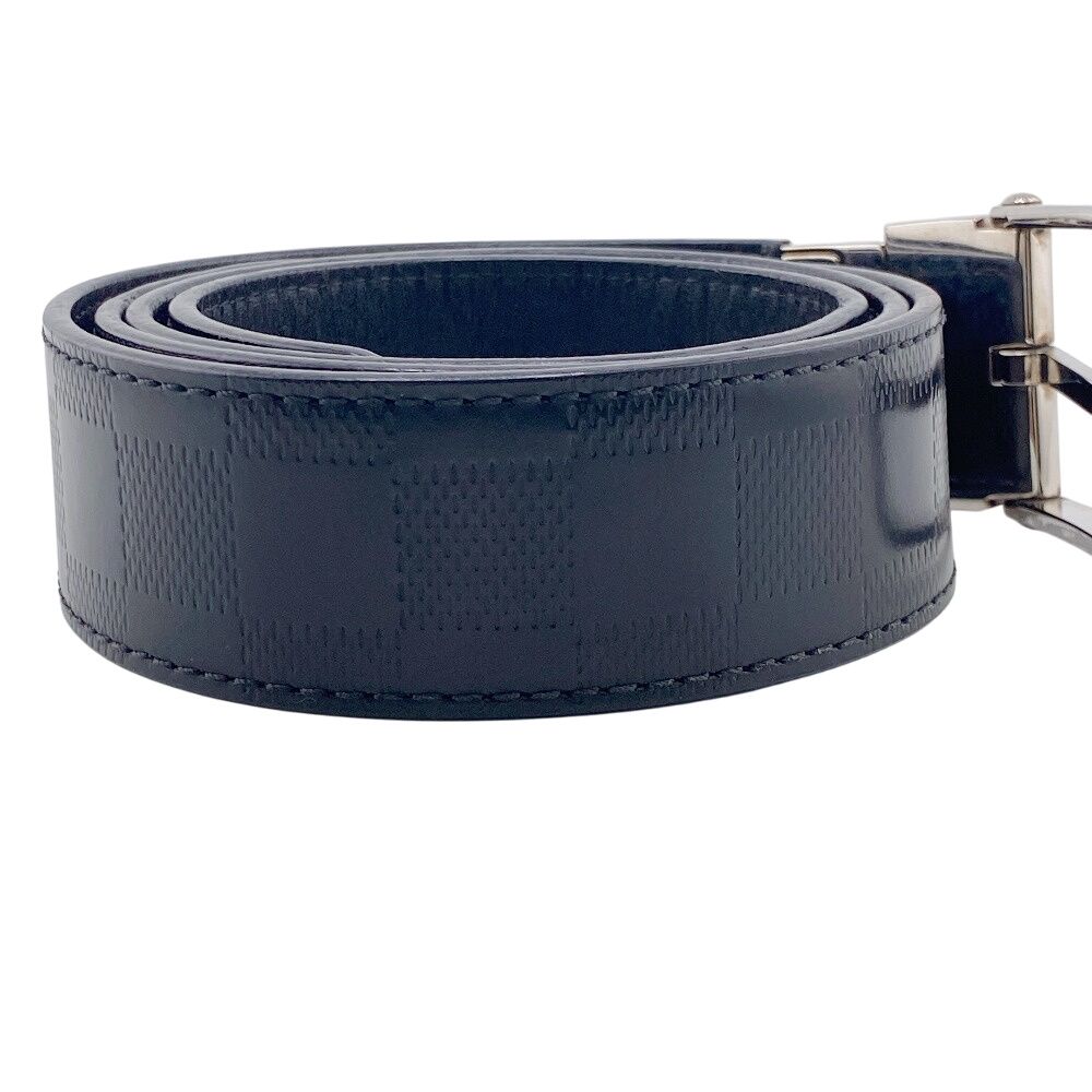 美品　ルイヴィトン　ダミエアンフィニボストン　ベルト120 M9674 LOUIS VUITTONルイヴィトン ルイヴィトン M9674 ダミエアンフィニ